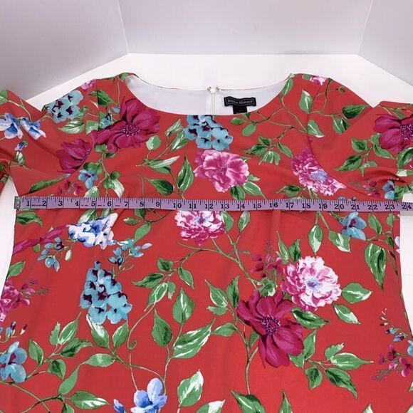 Jessica Howard Floral Shift Dress 3/4 Flutter Bell Sleeve Size 20W - Picture 9 of 11